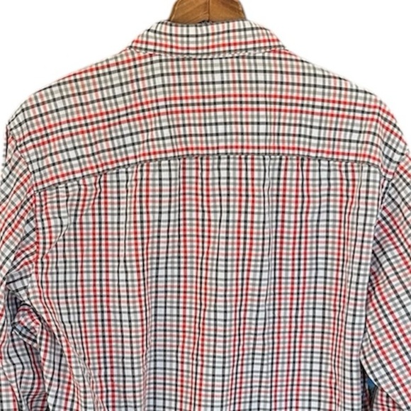 Alfani Fitted Plaid Long Sleeve Button Down Plaid Casual Button Down Shirt Sz L - Picture 4 of 7